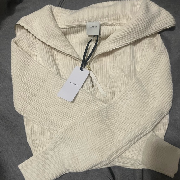 NWT Varley Mentone Half Zip Sweater in Egret - XS - Picture 6 of 9